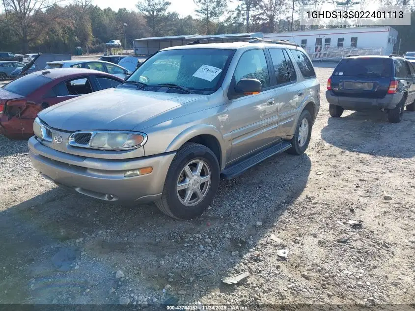 2002 Oldsmobile Bravada VIN: 1GHDS13S022401113 Lot: 43744163