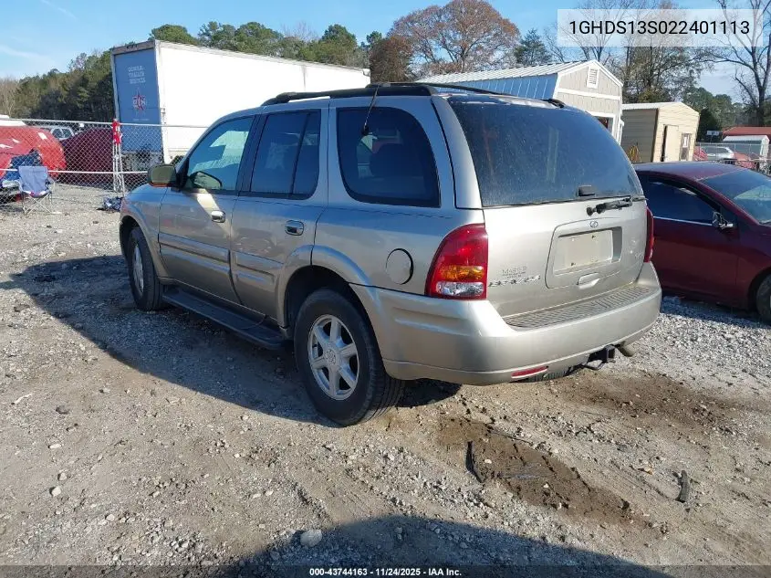 2002 Oldsmobile Bravada VIN: 1GHDS13S022401113 Lot: 43744163