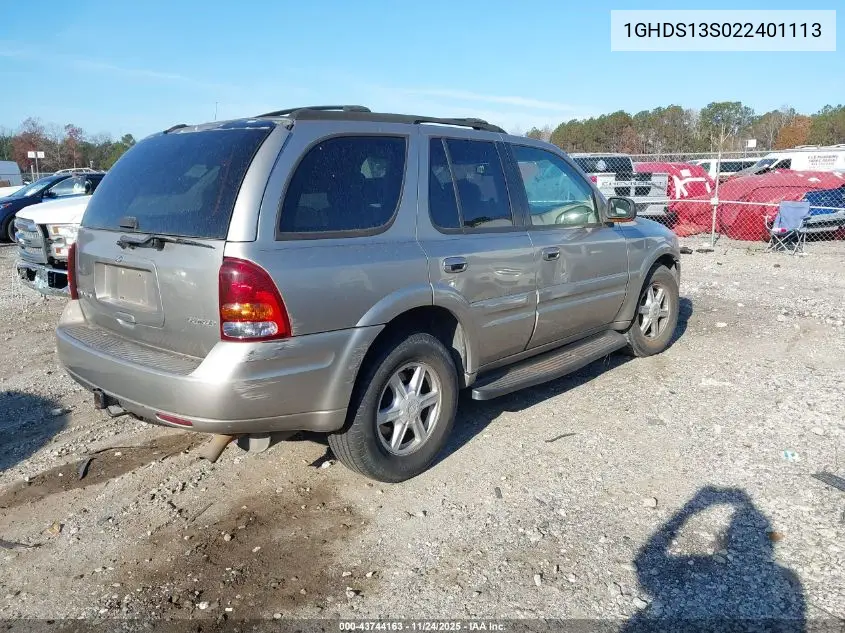 2002 Oldsmobile Bravada VIN: 1GHDS13S022401113 Lot: 43744163