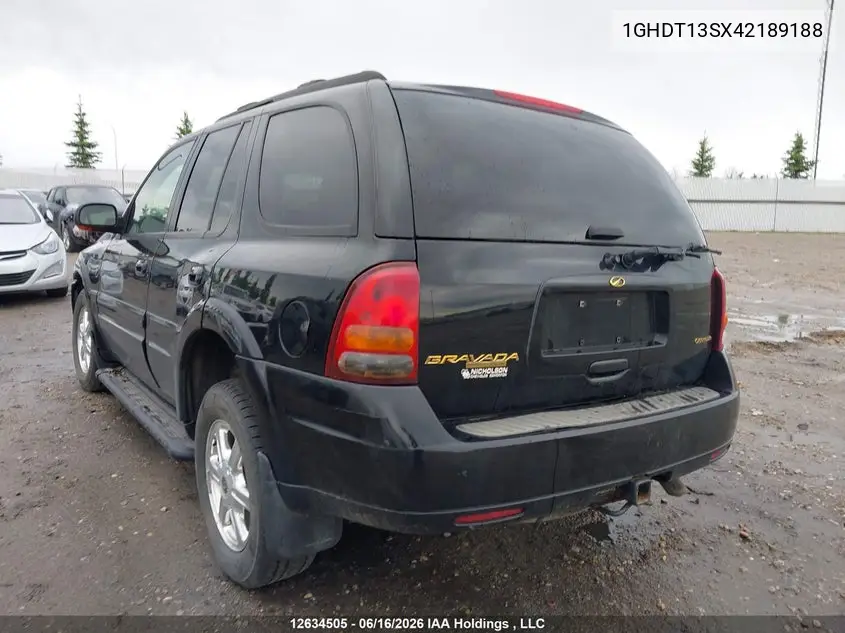 2004 Oldsmobile Bravada VIN: 1GHDT13SX42189188 Lot: 12634505X