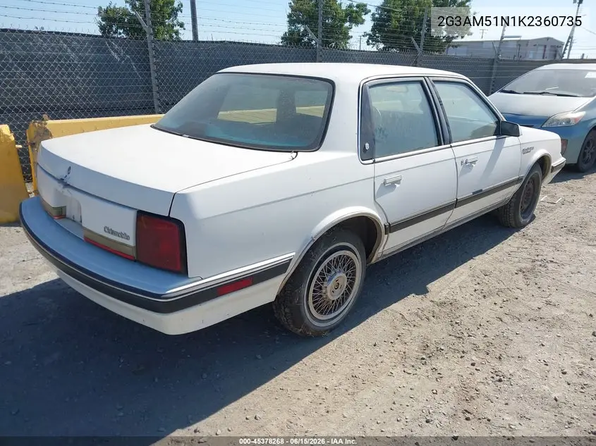 1989 Oldsmobile Cutlass Ciera Sl VIN: 2G3AM51N1K2360735 Lot: 45378268