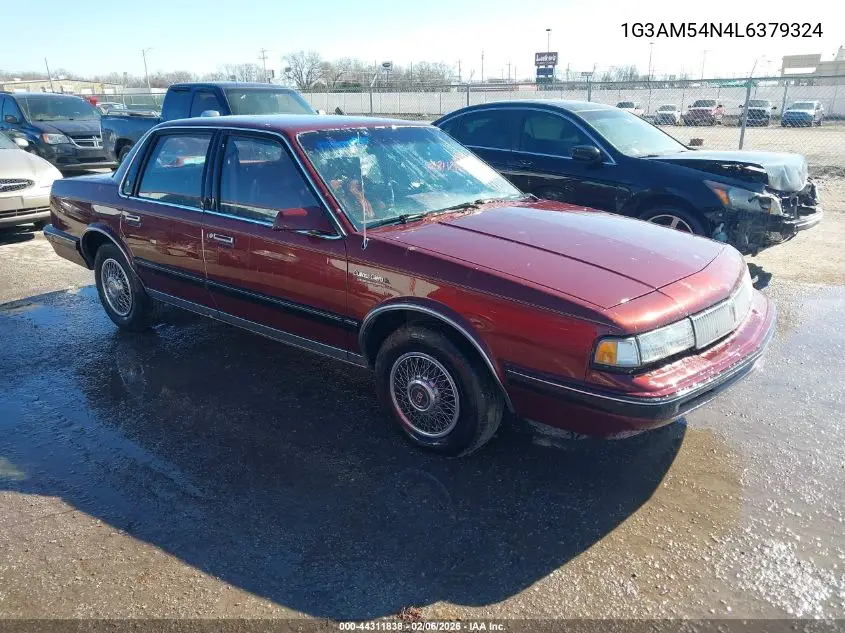 1990 Oldsmobile Cutlass Ciera Sl VIN: 1G3AM54N4L6379324 Lot: 44311838