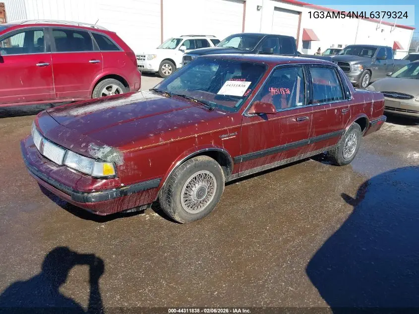 1990 Oldsmobile Cutlass Ciera Sl VIN: 1G3AM54N4L6379324 Lot: 44311838