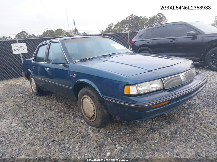 1990 Oldsmobile Cutlass Ciera VIN: 2G3AL54N6L2358933 Lot: 44701853