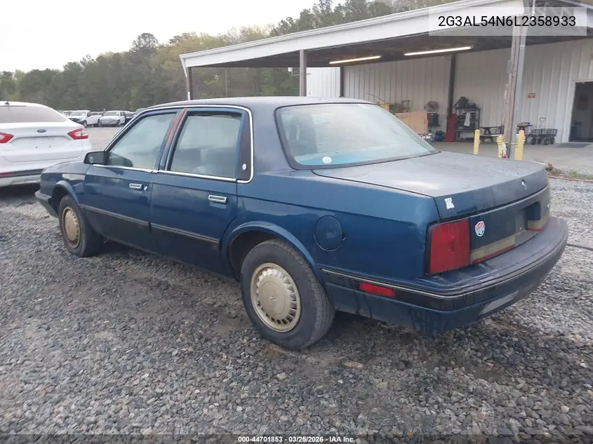 1990 Oldsmobile Cutlass Ciera VIN: 2G3AL54N6L2358933 Lot: 44701853