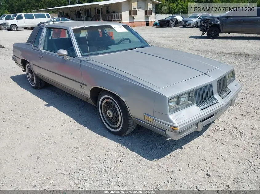 1984 Oldsmobile Cutlass Supreme Brougham VIN: 1G3AM47A7EM351230 Lot: 45533075