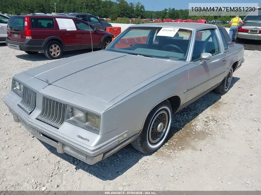1984 Oldsmobile Cutlass Supreme Brougham VIN: 1G3AM47A7EM351230 Lot: 45533075