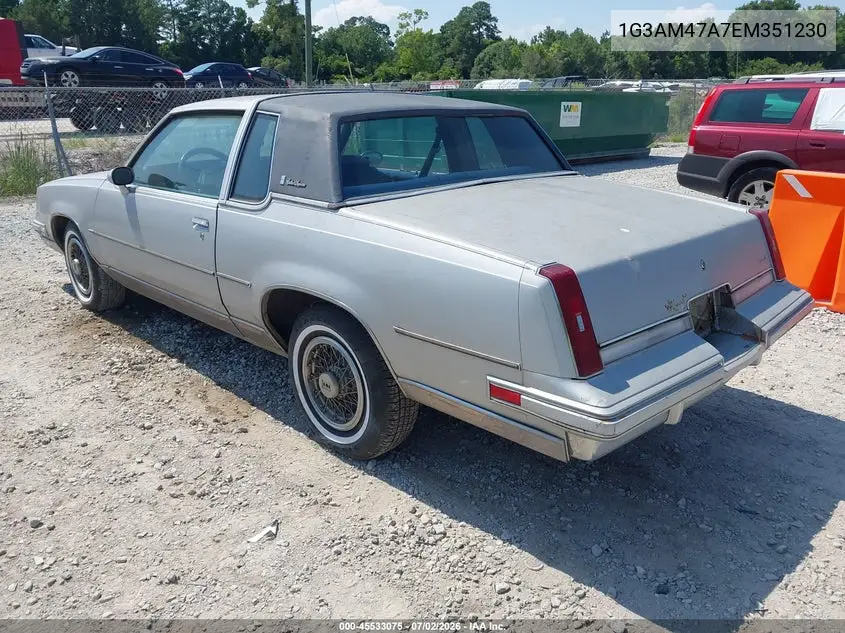 1984 Oldsmobile Cutlass Supreme Brougham VIN: 1G3AM47A7EM351230 Lot: 45533075