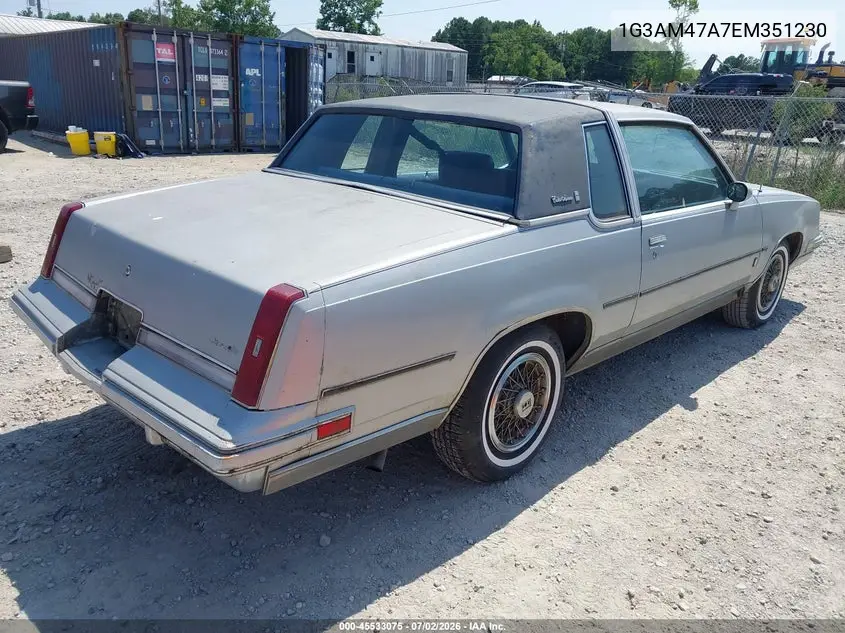 1984 Oldsmobile Cutlass Supreme Brougham VIN: 1G3AM47A7EM351230 Lot: 45533075