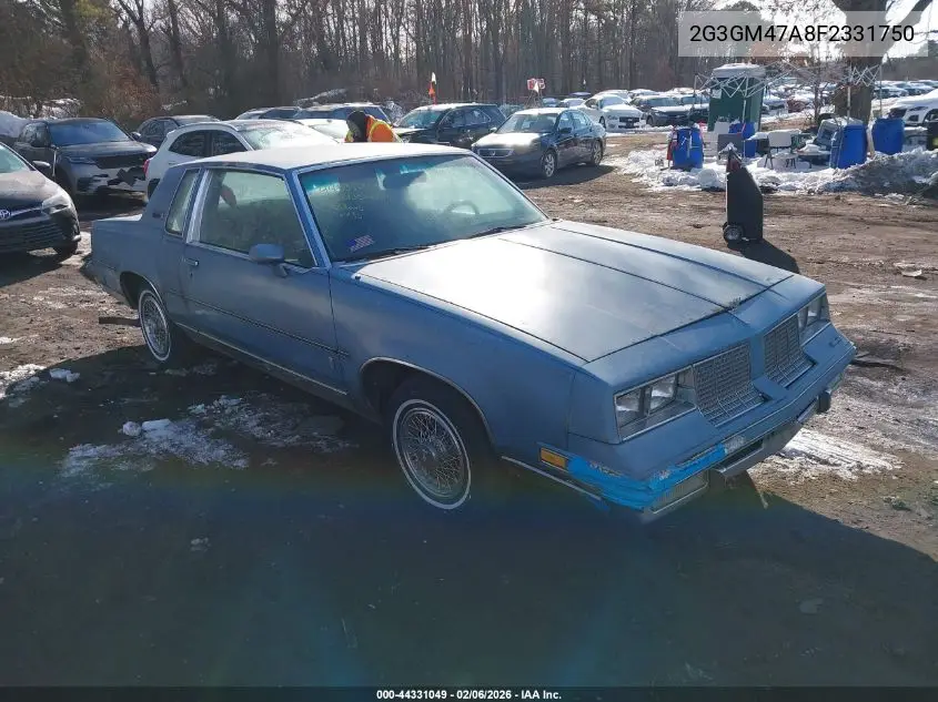 1985 Oldsmobile Cutlass Supreme Brougham VIN: 2G3GM47A8F2331750 Lot: 44331049