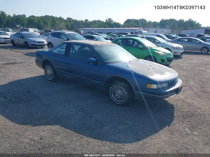 1989 Oldsmobile Cutlass Supreme VIN: 1G3WH14T8KD397143 Lot: 45511377