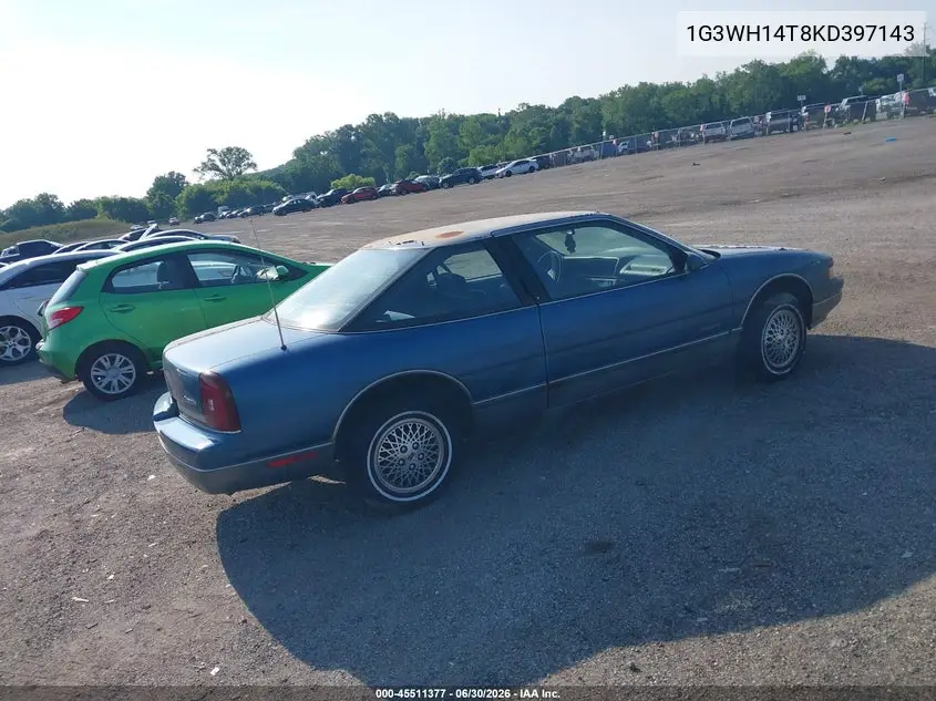 1989 Oldsmobile Cutlass Supreme VIN: 1G3WH14T8KD397143 Lot: 45511377
