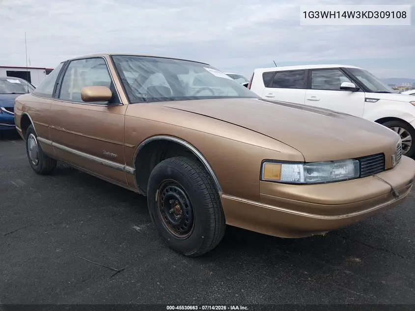 1989 Oldsmobile Cutlass Supreme VIN: 1G3WH14W3KD309108 Lot: 45530663