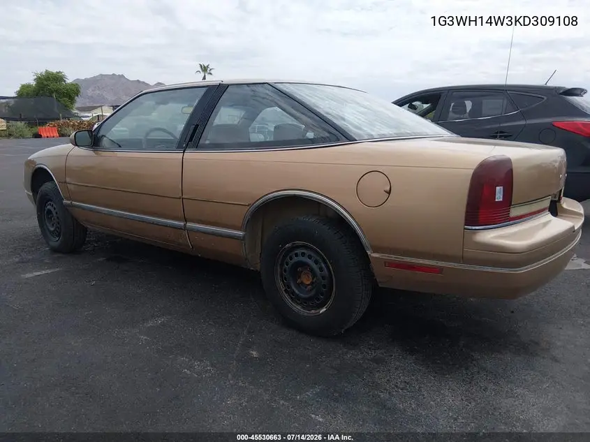 1989 Oldsmobile Cutlass Supreme VIN: 1G3WH14W3KD309108 Lot: 45530663