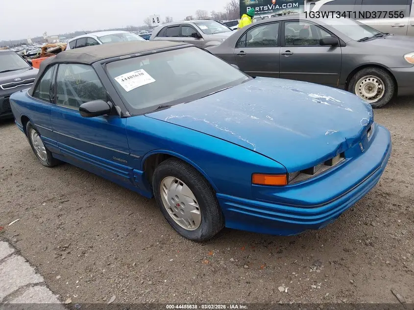 1992 Oldsmobile Cutlass Supreme VIN: 1G3WT34T1ND377556 Lot: 44485638