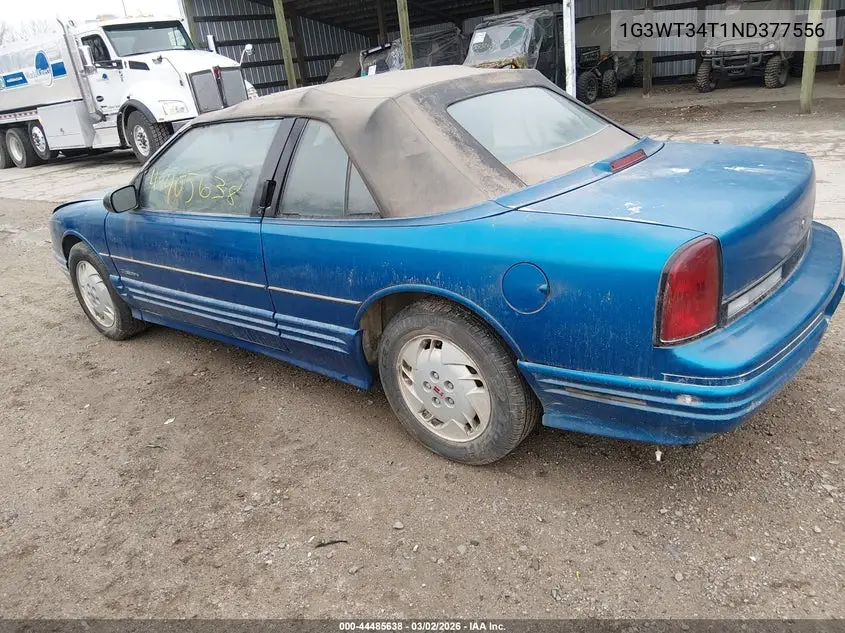 1992 Oldsmobile Cutlass Supreme VIN: 1G3WT34T1ND377556 Lot: 44485638