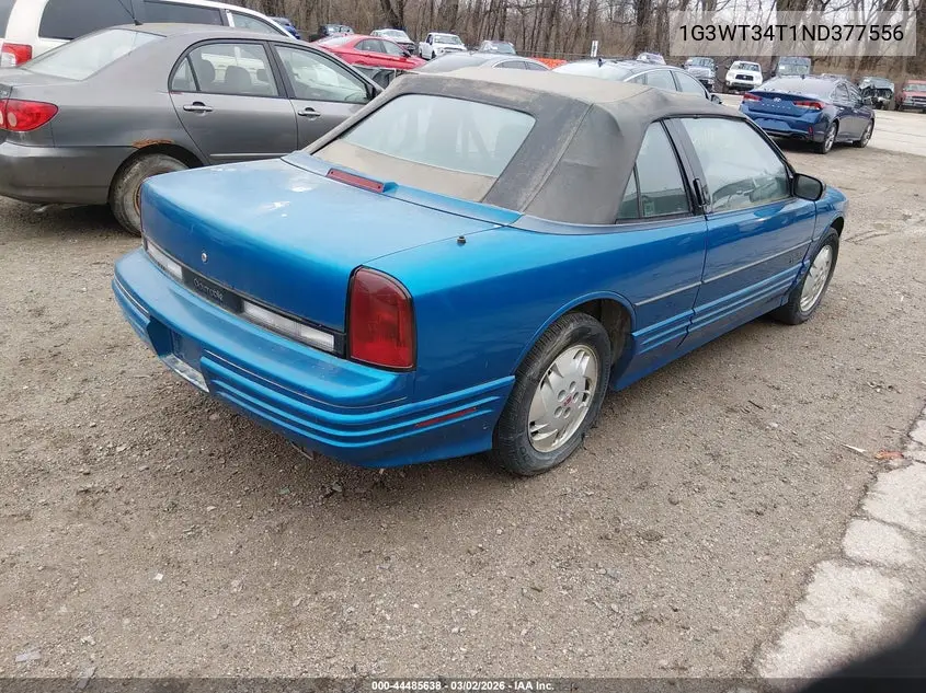 1992 Oldsmobile Cutlass Supreme VIN: 1G3WT34T1ND377556 Lot: 44485638