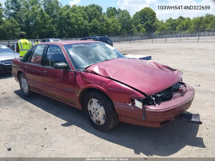 1992 Oldsmobile Cutlass Supreme S VIN: 1G3WH54T4ND322659 Lot: 45343353