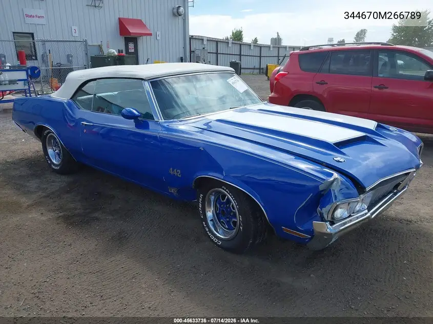1970 Oldsmobile 442 VIN: 344670M266789 Lot: 45633736