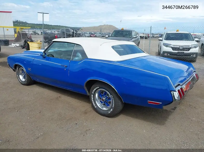 1970 Oldsmobile 442 VIN: 344670M266789 Lot: 45633736