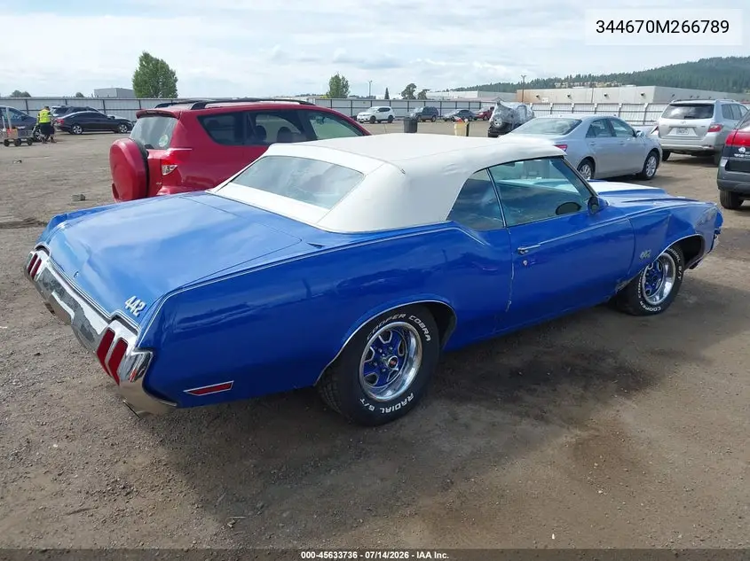 1970 Oldsmobile 442 VIN: 344670M266789 Lot: 45633736