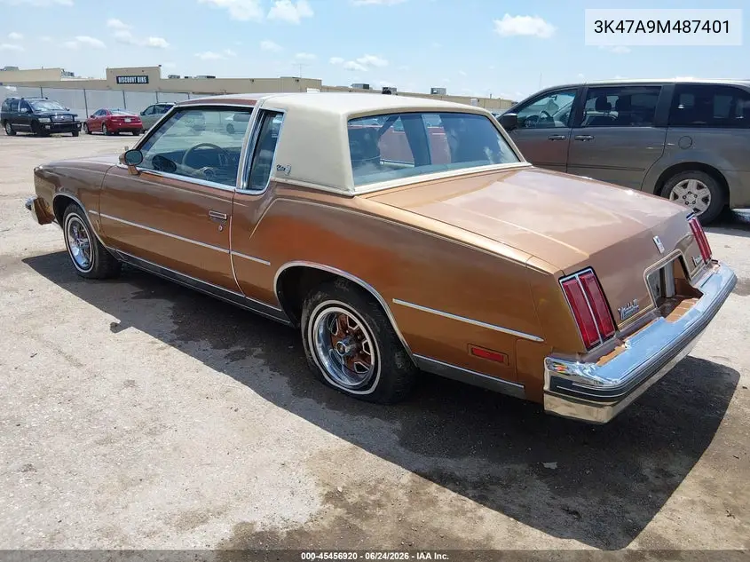 1979 Oldsmobile Cutlass VIN: 3K47A9M487401 Lot: 45456920