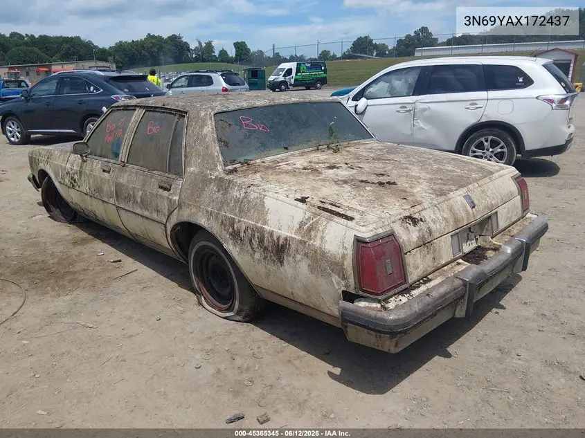 1980 Oldsmobile Cutlass VIN: 3N69YAX172437 Lot: 45365345