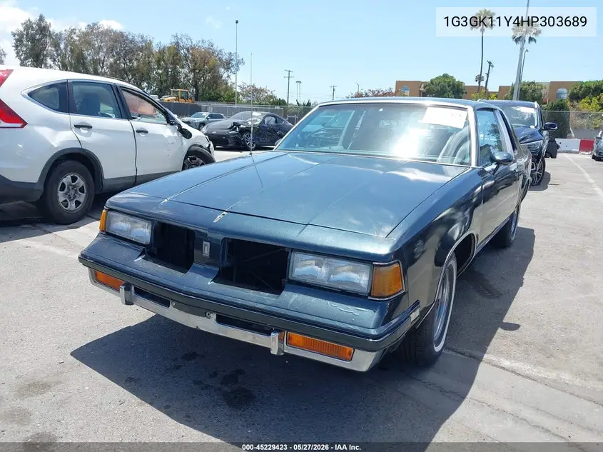 1987 Oldsmobile Cutlass Salon VIN: 1G3GK11Y4HP303689 Lot: 45229423