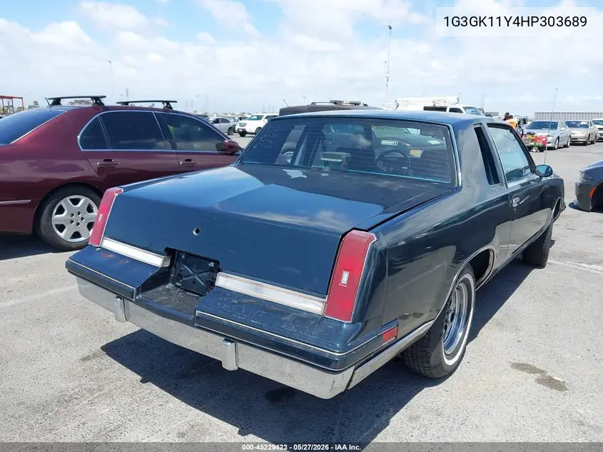 1987 Oldsmobile Cutlass Salon VIN: 1G3GK11Y4HP303689 Lot: 45229423