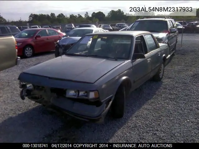 1991 Oldsmobile Cutlass Ciera VIN: 2G3AL54N8M2317933 Lot: 13018741