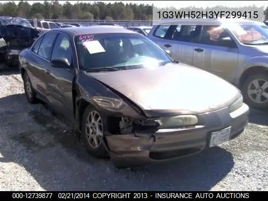2000 Oldsmobile Intrigue Gx VIN: 1G3WH52H3YF299415 Lot: 12739877