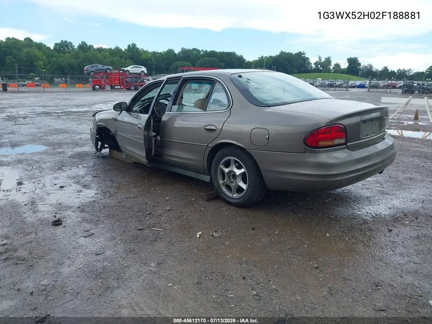 2002 Oldsmobile Intrigue Gls VIN: 1G3WX52H02F188881 Lot: 45612170