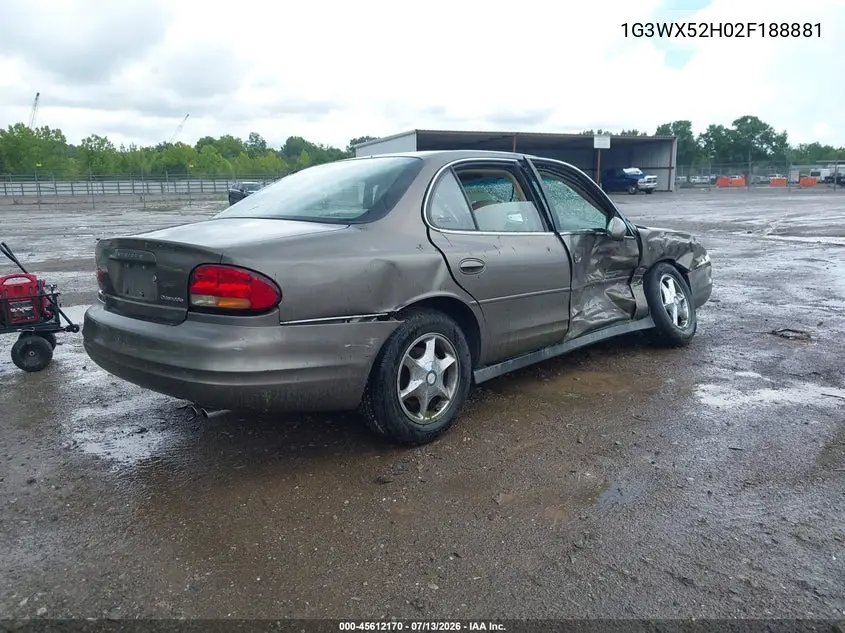 2002 Oldsmobile Intrigue Gls VIN: 1G3WX52H02F188881 Lot: 45612170