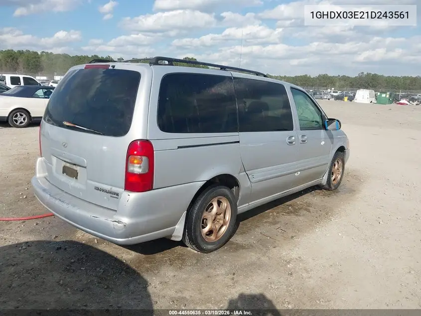 2001 Oldsmobile Silhouette Gls W/Abc Seats VIN: 1GHDX03E21D243561 Lot: 44550635