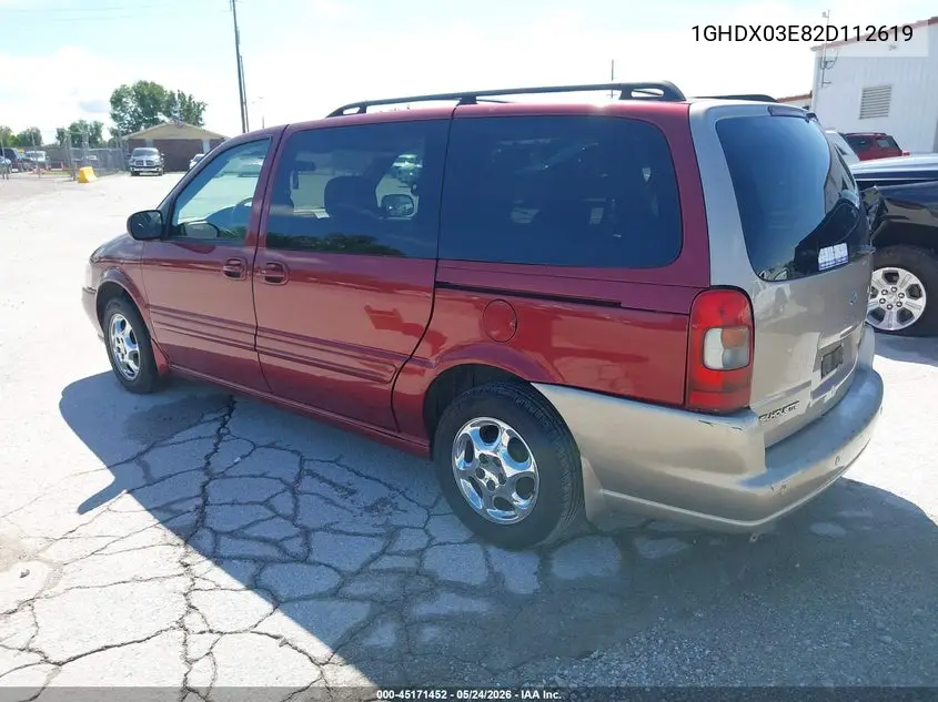 2002 Oldsmobile Silhouette Gls VIN: 1GHDX03E82D112619 Lot: 45171452