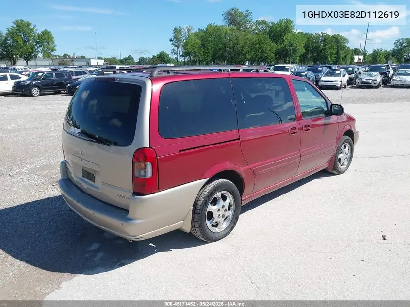 2002 Oldsmobile Silhouette Gls VIN: 1GHDX03E82D112619 Lot: 45171452