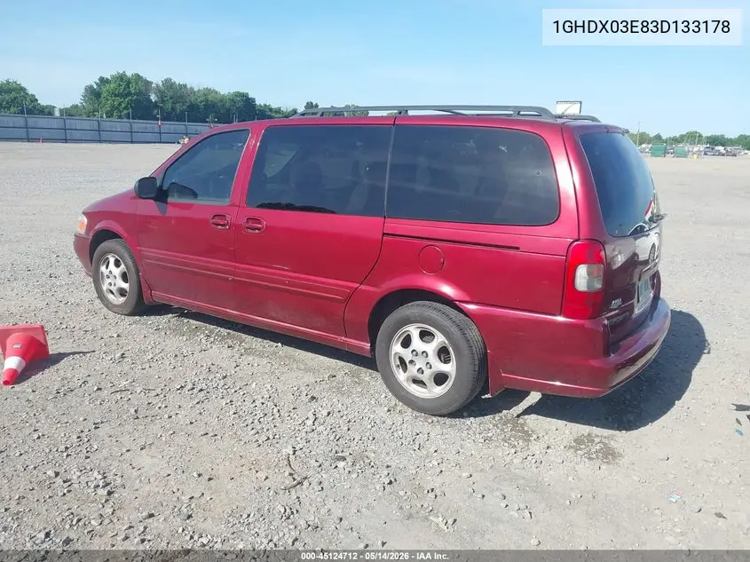 2003 Oldsmobile Silhouette Gl VIN: 1GHDX03E83D133178 Lot: 45124712