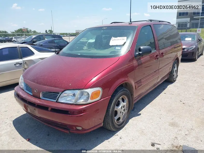 2003 Oldsmobile Silhouette Gl VIN: 1GHDX03E03D264962 Lot: 45525338