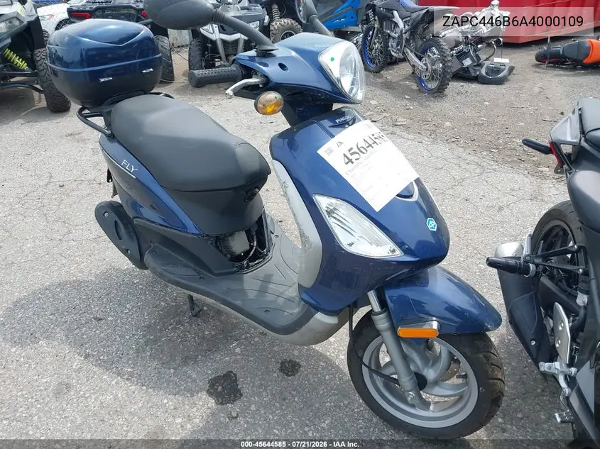 2010 Piaggio Fly 50 VIN: ZAPC446B6A4000109 Lot: 45644585