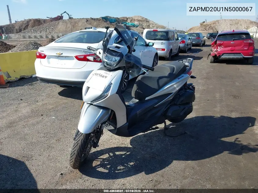 2022 Piaggio Bv 400 VIN: ZAPMD20U1N5000067 Lot: 45634527