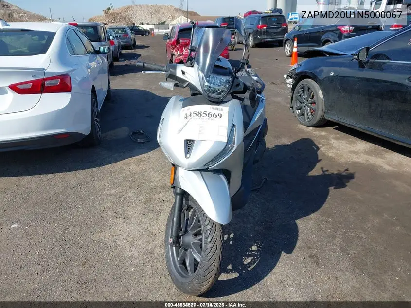 2022 Piaggio Bv 400 VIN: ZAPMD20U1N5000067 Lot: 45634527