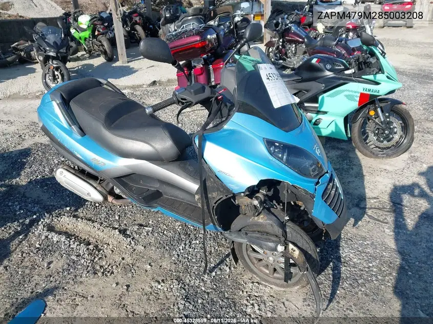 2008 Piaggio Mp3 250 VIN: ZAPM479M285003208 Lot: 45328559