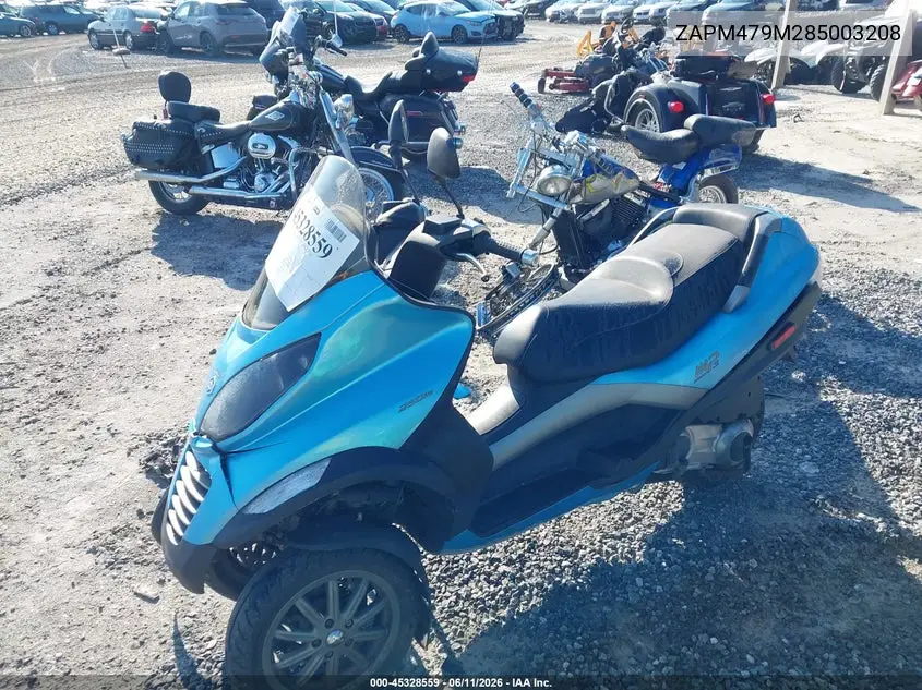 2008 Piaggio Mp3 250 VIN: ZAPM479M285003208 Lot: 45328559
