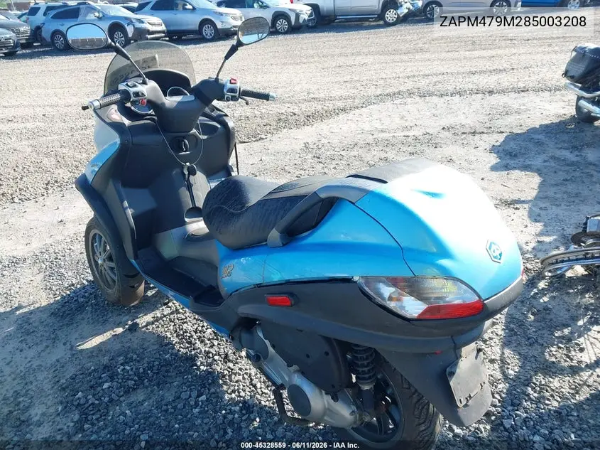 2008 Piaggio Mp3 250 VIN: ZAPM479M285003208 Lot: 45328559