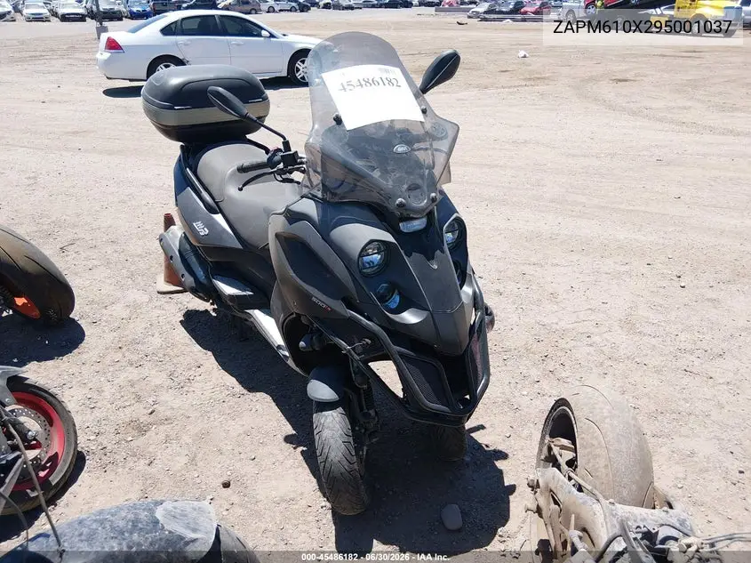 2009 Piaggio Mp3 500 VIN: ZAPM610X295001037 Lot: 45486182