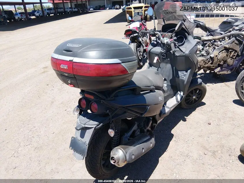 2009 Piaggio Mp3 500 VIN: ZAPM610X295001037 Lot: 45486182