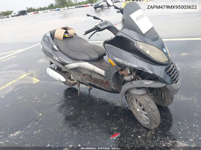 2009 Piaggio Mp3 250 VIN: ZAPM479MX95003622 Lot: 45558422