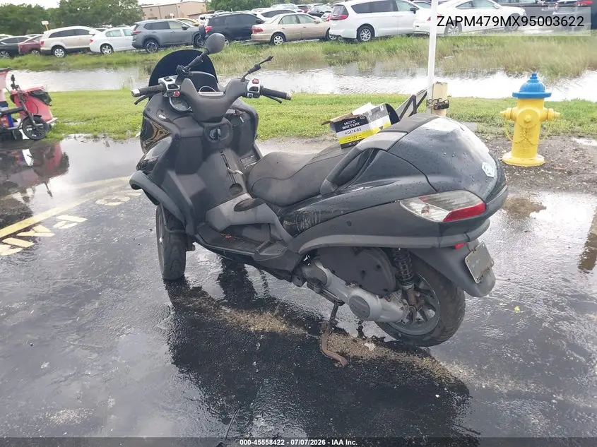 2009 Piaggio Mp3 250 VIN: ZAPM479MX95003622 Lot: 45558422