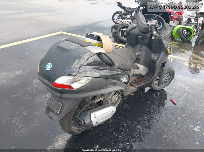 2009 Piaggio Mp3 250 VIN: ZAPM479MX95003622 Lot: 45558422