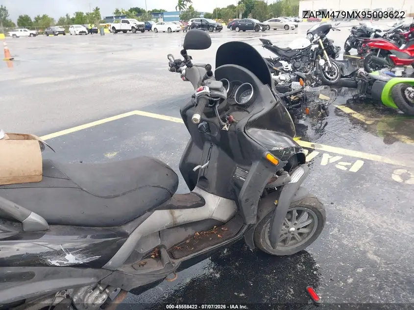2009 Piaggio Mp3 250 VIN: ZAPM479MX95003622 Lot: 45558422